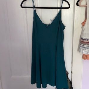 Teal mini dress